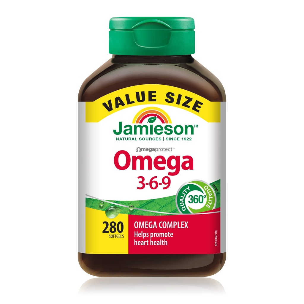 Jamieson Omega 3-6-9 Softgels, πακέτο αξίας 280 softgels