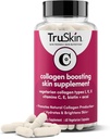 TruSkin Collagen Supplements – Vejetaryen-Friendly Multi Collagen for Skin with Biotin, Vitamin C & Acai Superfood Kompleksi – Doğal Collagen Production, Hydrate & Brighten Skin, 60 Capsules