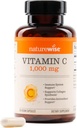 NatureWise Vitamin C 1000 mg Capsules - Ekstra Kuvvetli Vegan Vitamin C for Daily Antioksi & Immune Support - Non-GMO, ABD Üretildi - 60 Capsules[60-Day Supply]
