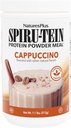NaturesPlus SPIRU-TEIN Shake - Cappuccino Flavor - 1.1 lbs, Spirulina protein Toz - Bitki bazlı Meal Yenileme, Vitaminler ve Mineraller Enerji için - Vejetaryen, Gluten-Free - 16 Hizmetler
