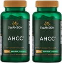 Swanson Maksimum Güçlü AHCC - Gelişmiş Immune Destek - Doğal Supplement Aiding NK Hücreleri ve Canlı Destek - (60 Veggie Capsules, 500 mg Her) (2 Pack)