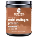 Zammex Multi Collagen Protein Powder, Type I & III & V & X, Hydrolyzed Collagen Peptides for Women & Men, Υποστηρίζει τα μαλλιά και το δέρμα, Gut Health, 41 εξυπηρετούν, σοκολάτα