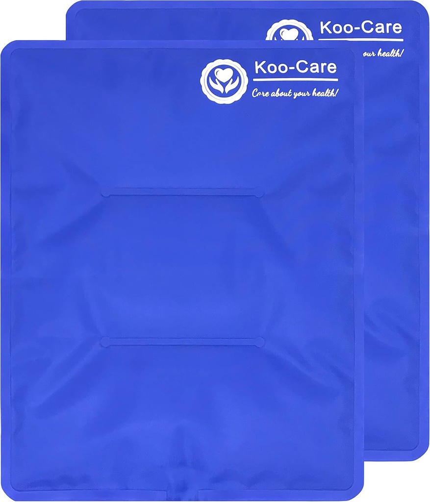 Koo-Care Büyük Esnek Gel Buz Paketi Injuries Reusable Hot Cold Compress - Omuzbaşı Arm, Back, Hip, Diz, Shin, Foot Pain Relief, Swelling, Physical Therapy (L, 11) x 14) Pack of 2