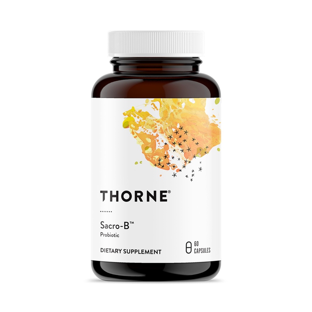 THORNE - Sacro-B Probiyotik - Destek Gut Health, Immune Function & Constipation Relief Probiyotiks* - Gluten-Free Health Support* - 60 Capsules