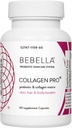 Bebella Collagen Pro- Probiyotiks & Collagen I I improve Gut & Skin Barriers Inflammation, Supports Health Skin, Hair & Nails w/Zinc VIT C Hyaluronic Acid 60 Capsules