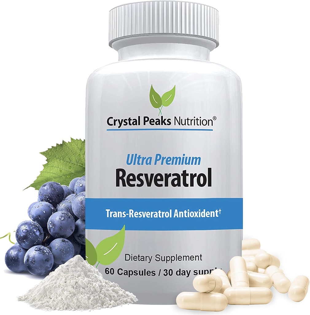 100% Doğal Resveratrol Tamamı - Trans-Resveratrol Destekleri Aging - Antioksis Supplement Immune System & Ortak Destek (60 Capsules)