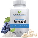 100% Doğal Resveratrol Tamamı - Trans-Resveratrol Destekleri Aging - Antioksis Supplement Immune System & Ortak Destek (60 Capsules)