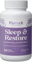 Pattern Wellness Sleep + Restore Tamam - Derin, Yavaş-Wave Sleep - Mood & Stres Cevap Desteği - Pure Vegan Health - 60 Non-GMO Capsules