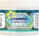 Arginine Circulation Cream 4 oz - Menthol, L Arginine & L Citrulline Lotion - Supports Health Leg & Body Blood Flow - Whole Family Products