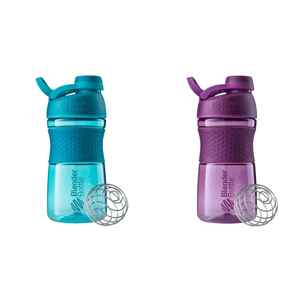 BlenderBottle 20-Ounce SportMixer Shaker Μπουκάλια με BlenderBall Wire Whisk, Plum και Teal