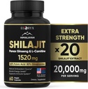 Συμπλήρωμα Shilajit Ιμαλαΐων, 60 κάψουλες, σκόνη εκχυλίσματος, 60% Fulvic Acid, 85+ Trace Minerals, Energy & Immune Support Shilajit για άνδρες και γυναίκες, εναλλακτική στην αυθεντική ρητίνη ή χάπια ΗΠΑ Made