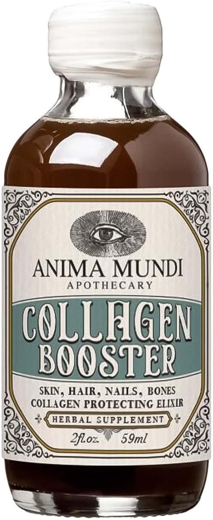 antropolog Mundi Apothecary Collagen ATM Elixir - Vegan Plant-Based Liquid Supplement for Hair, Skin, Nails, Bones and Collagen Support - Organik ve Wildcrafted Materialss (2oz / 59 ml)