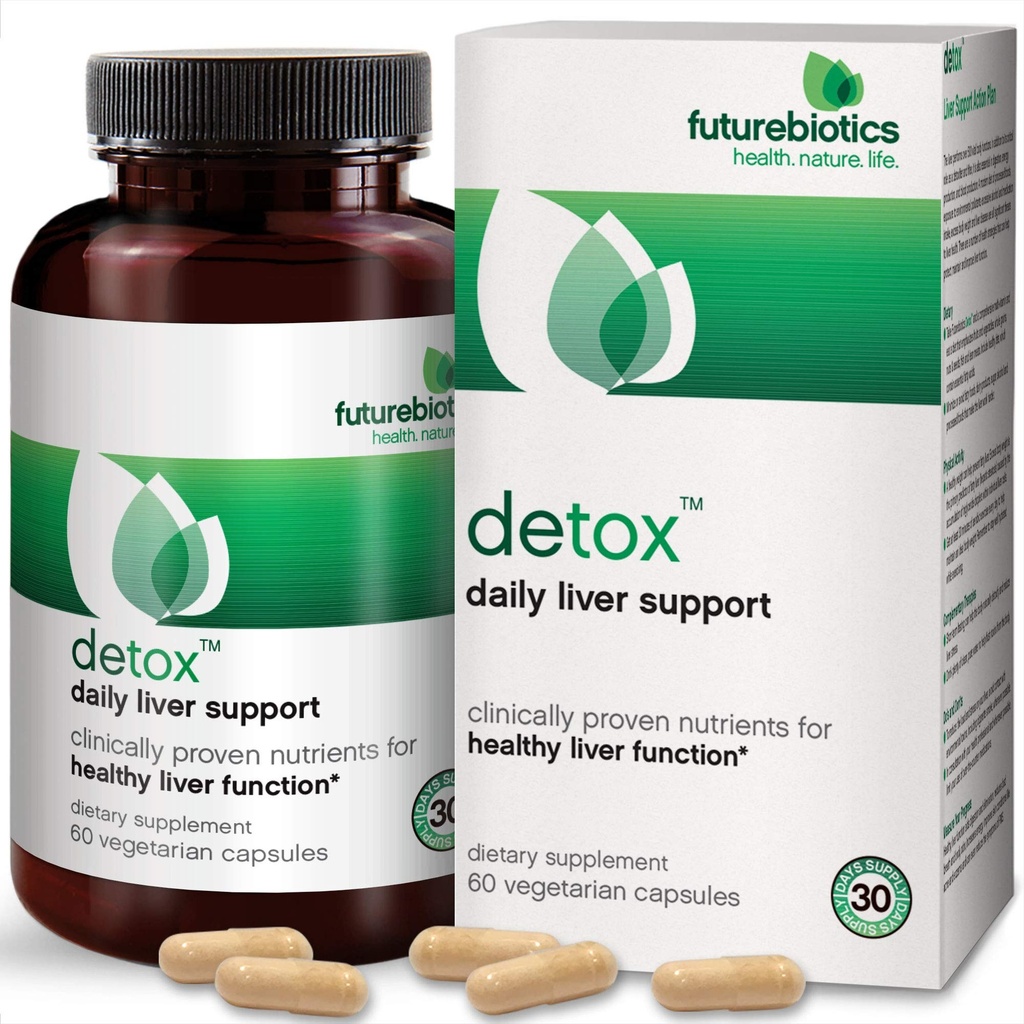 Μελλοντικά αντιβιοτικά Detox καθημερινή υποστήριξη ήπατος, 60 κάψουλες χορτοφάγων
