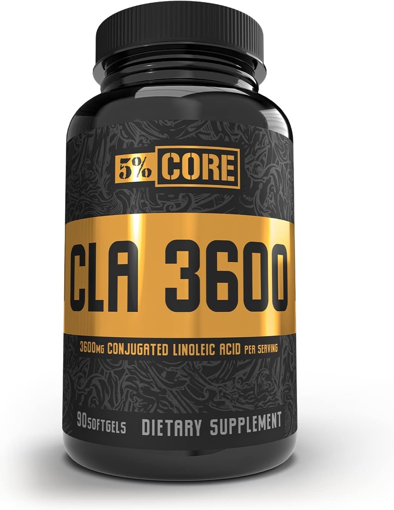 Kilo kaybı için 5 Beslenme Zorunlu CLA Supplement, Metabolism Desteği ve Kas Koruma | 3,600 mg Conjugated Linoleic Acid 4,500 mg Safflower Oil (30 Servisler / 90 Softgels)
