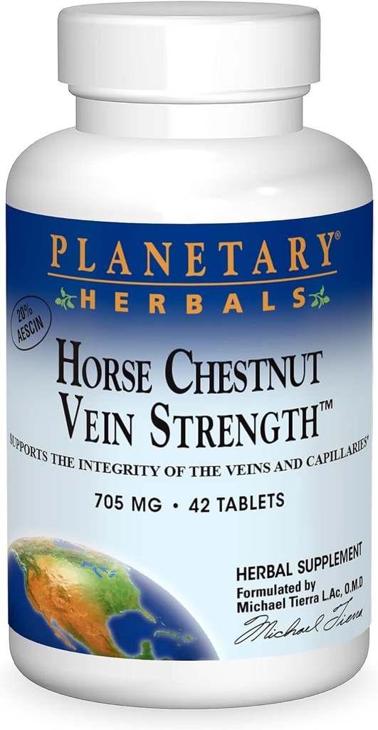 Planetary Herbals Horse Chestnut Vein Strength, The Veins and Capillaries *, 705 mg - 42 Tablet