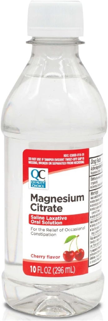 Kalite Seçim Yardımı Magnezyum Citrate Oral Çözüm, 10oz - Saline Laxative, Supplement for Occasional Constipation Relief, Mag Citrate is a Gentle and effective Laxative for Regularity (1, Cherry)