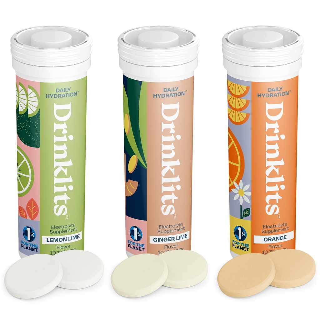 Drinklits Daily Hydration Variety Pack (3) Tube Bundle 