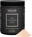 WelleCo The Collagen Elixir, Marine Collagen Peptides Σκόνη με Υαλουρονικό οξύ, Βιταμίνη C, Digestive Enzymes & Silica για το δέρμα, τα μαλλιά και τα νύχια, Unflavored, 4.23 oz