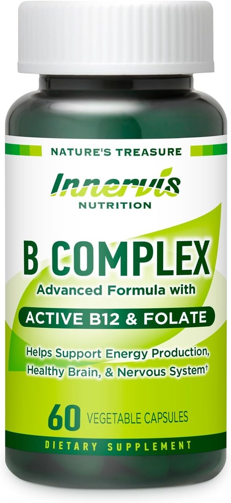 Active B12 & Folate ile Biyoaktif B Kompleksi – Enerji, Beyin ve Sinir Sağlığı, 60 Vegan Capsules