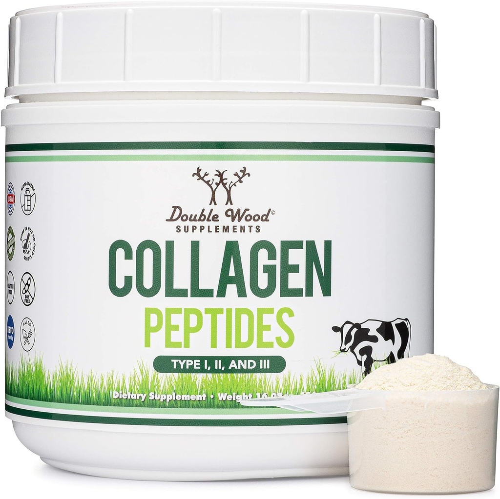 Collagen, Toz - Hydrolyzed Collagen, Keto Safe - 16.08oz - Multi Type 1, 2 ve 3 (Grass Fed Bovine Kaynağı) (Kadın ve Erkekler için Coajn Supplements