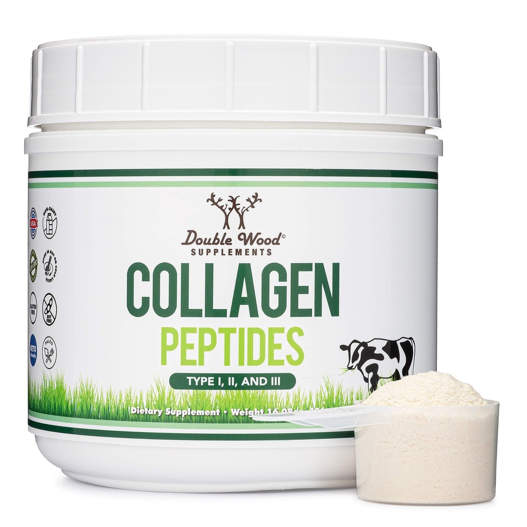 Collagen, Toz - Hydrolyzed Collagen, Keto Safe - 16.08oz - Multi Type 1, 2 ve 3 (Grass Fed Bovine Kaynağı) (Kadın ve Erkekler için Coajn Supplements