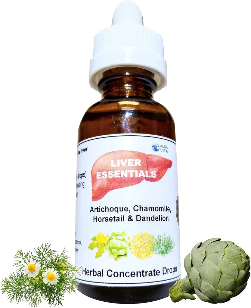 Liver Support Cleanse Fatty Liver Purifier Detox Herbal Inter Drops Pure Organic Artichoke Dandelion Chamomile & Horsetail