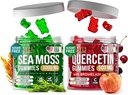 Quercetin Gummies + İrlandalı Deniz Moss Gummies - Immune Support Gummies - İrlandalı Deniz Moss Bladderwrack Burdock Root & Quercetin ile C - 60 Seamoss Gummies, 60 Quercetin ile