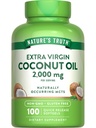 Nature's Truth Coconut Oil Supplement | 100 Softgels | Doğal Occurring MCTs | Non-GMO & Gluten Free