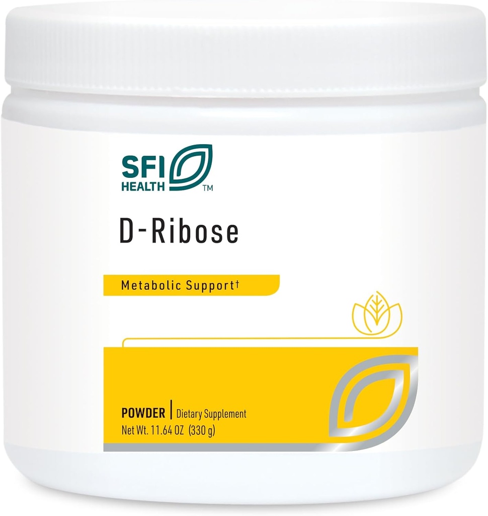 Klaire Laboratuvarları SFI Health D-Ribose Toz - Enerji Metabolism & Cardiovascular Destek - Doğal, Mild Sweet Taste ile Hipoallergenic D-Ribose Supplement - Su veya Meyveye Mix (300g / 10.58oz)