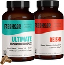 FreshCap Stress Sche (Reishi Capsules and Ultimate Mushroom Komplek Kapsülleri)