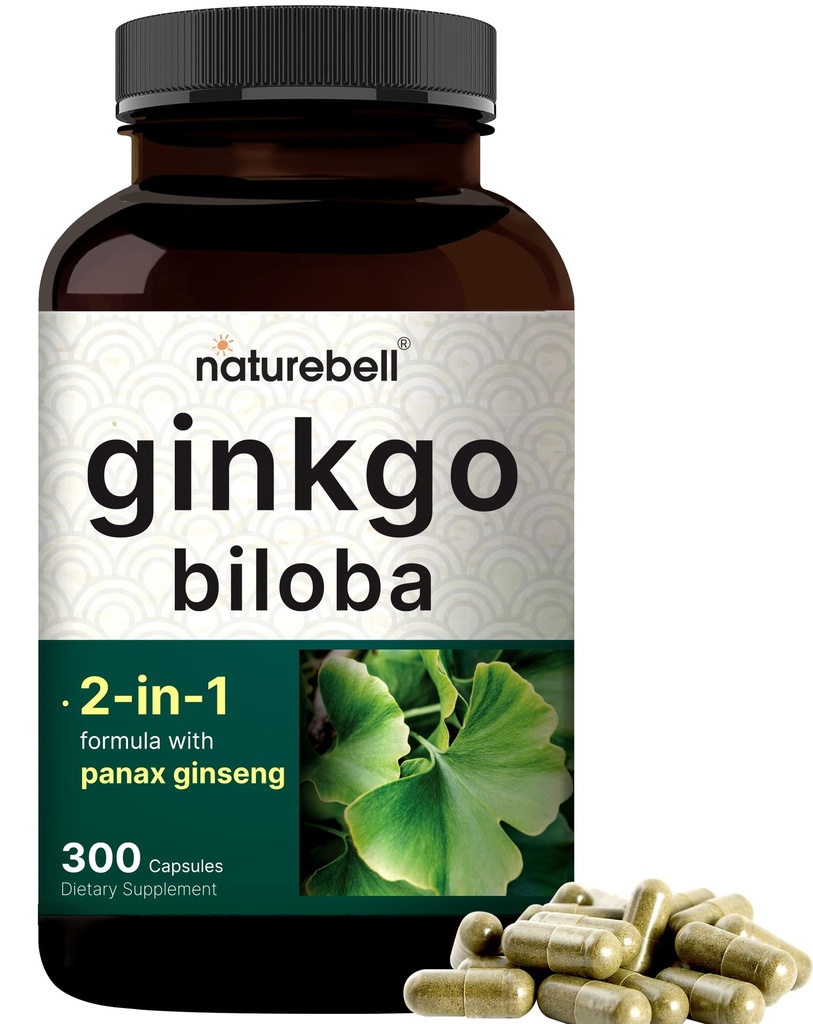 NatureBell Ginkgo Biloba 6.000mg με Panax Ginseng 500mg Per Serving 