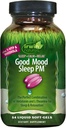 Irwin Naturals Good Mood Sleep PM - 54 Liquid Softgels - Melatonin ve L-Theanine for Rest & Relaxation - 18 Total Services