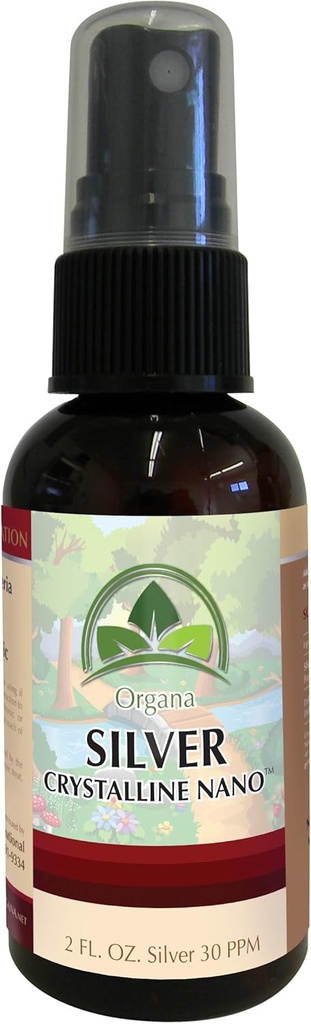 Organa Crystalline Nano Colloidal Silver Mix - 30 PPM - 2 Ounce Sprey Şişe