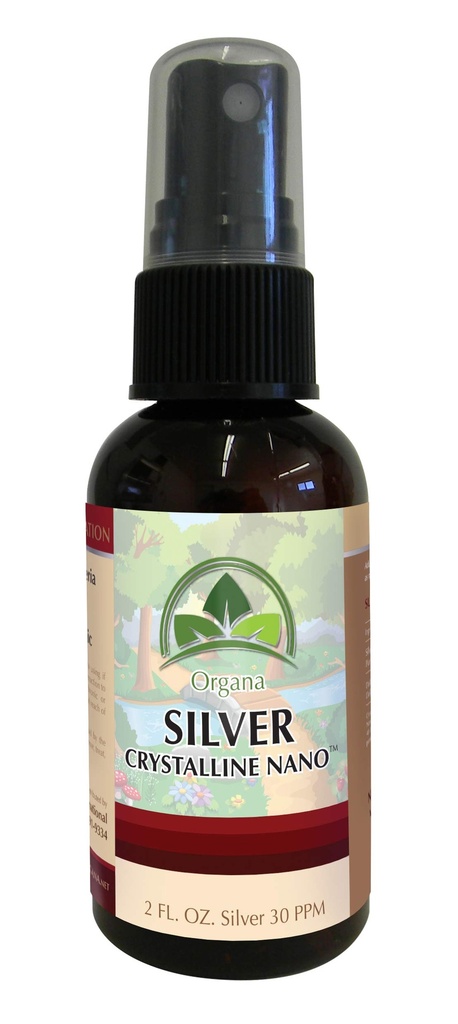 Organa Crystalline Nano Colloidal Silver Mix - 30 PPM - 2 Ounce Sprey Şişe