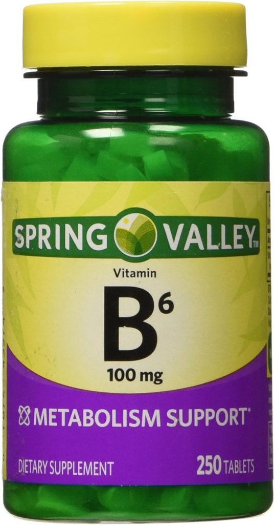 Spring Valley - B-6 (Pyridxine) 100 mg, 250 Tablet
