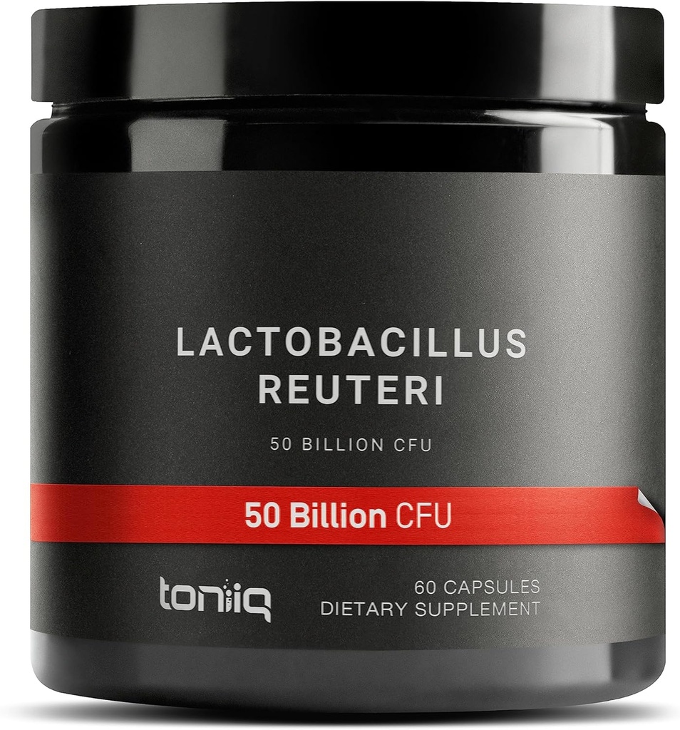 Toniiq 50 Milyar CFU Lactobacillus Reuteri Probiyotik 50 mg - L Reuteri Probiyotikler - En Yüksek CFU Kont Lactobacillus Reuteri Probiyotik - 60 Vegetarian Capsules - 60 Hizmetler