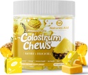 Colostrum Chews Supplement with probiyotiks for Gut Health, Bloating, Immune Support, Skin, Saç Büyüme ve Güzellik - Pineapple Flavor (60 Hizmet)