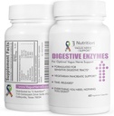 Digestive Enzymes for Sensitive Stomachs - Υποστηρίζει Vagus Nerve, χορτοφαγική παγκρεατική υποστήριξη, Timed Release Formula for Optimal Gut Health, Enhances Food Digestion & Gut Flora