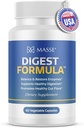 MASSE' Digest Formula συμπλήρωμα Enzyme Boost Κάψουλες - Advanced Formula for Digestive Health & Gut Flora Support - Natural Organic Enzyme Supplement for Digestive Care and Overgrowth- 60 Count