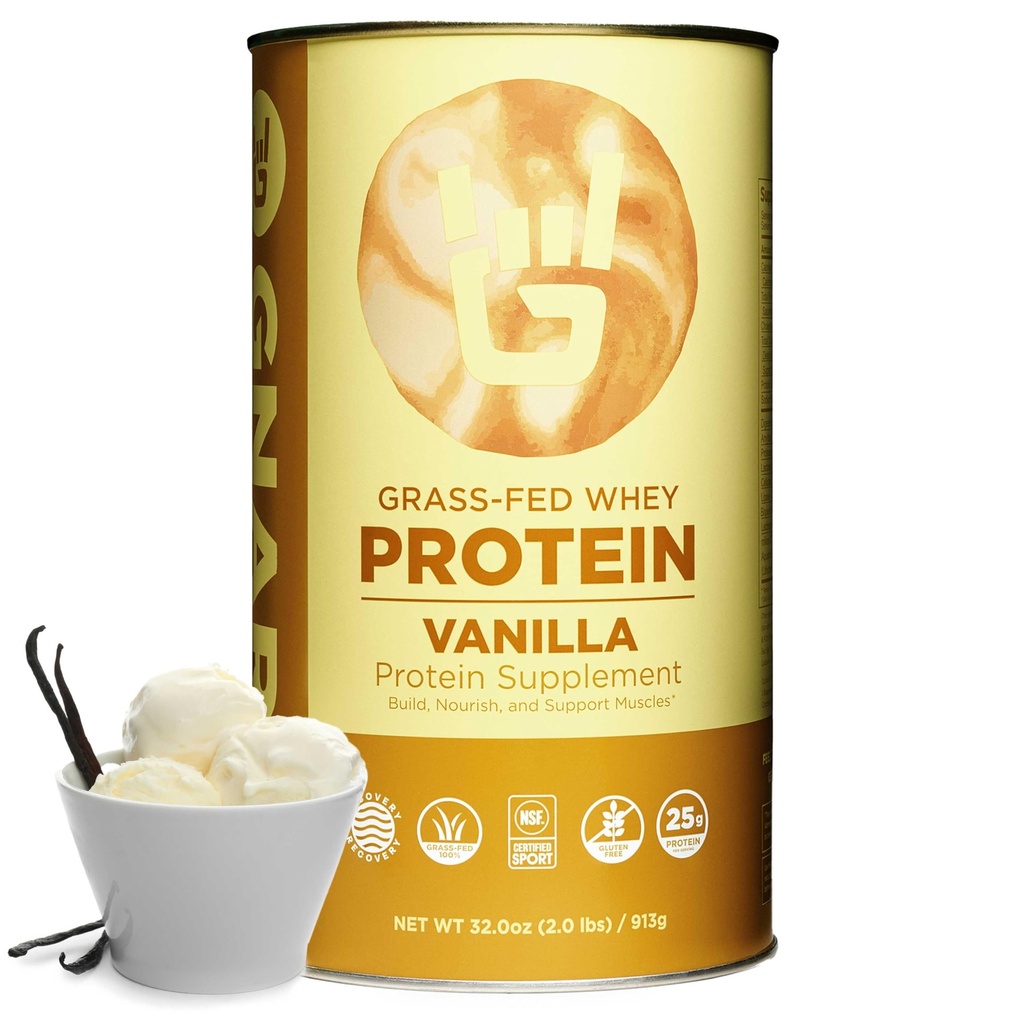 Gnarly Beslenme Vanilla proteini Toz – NSF Spor Onaylandı – 25g Protein, Kas onarımı – Fed Whey Toz, Smooth Taste – Vanilla, 32 ozz