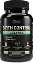 Vela Birth Control Cleanse Supplement | Inositol, Vitex Berry, B ve çinko | Sağlıklı Fertness & Hormon Denge Desteği | 60 Capsules | 3rd Parti Test Edildi, Non-GMOMO