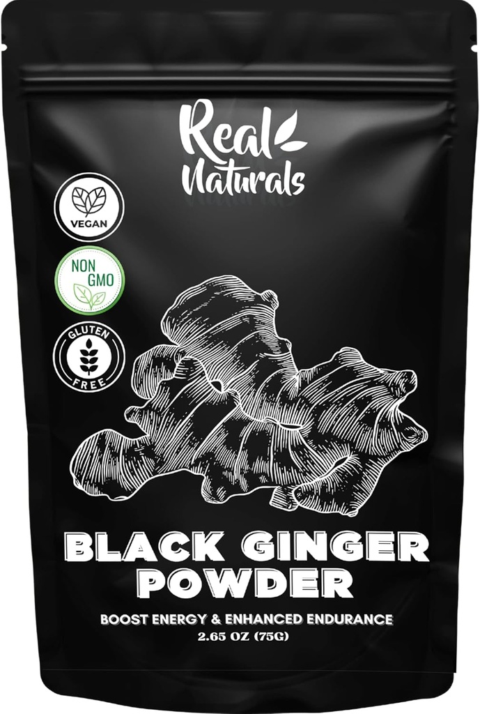 Black Ginger Powder (2,64 Oz) kaempferia parviflora από την Real Naturals. Προώθηση Ενέργειας & Σταμίνας
