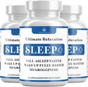 Rahatlama Sleep Aid, Natural Non-Habit Form, Sleep Supplement Longer & Better Sleep, Chamomile, Magnezyum, Melatonin, Ashwagandha, GABA, Drug-Free (180 Kont)