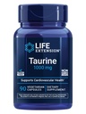Life Extension Taurine, Pure Taurine Amino Acid Supplement, Heart, Liver ve Beyin Sağlığı, Longevity, Kas ve Egzersiz, 1000 mg doz, Non-GMO, Gluten-Free, Vegetarian, 90 Vegetarian Capsules