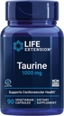 Life Extension Taurine, Pure Taurine Amino Acid Supplement, Heart, Liver ve Beyin Sağlığı, Longevity, Kas ve Egzersiz, 1000 mg doz, Non-GMO, Gluten-Free, Vegetarian, 90 Vegetarian Capsules