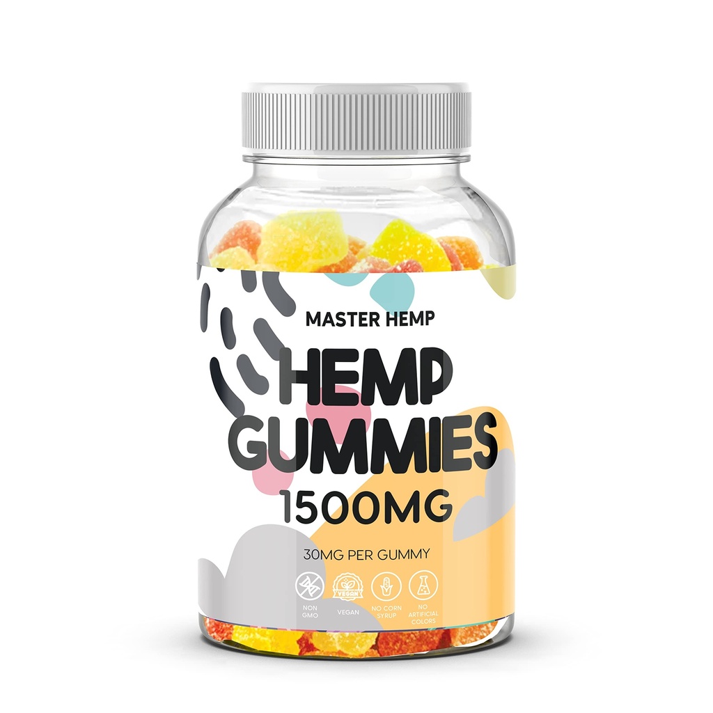 Organik Hemp Gummies Natural Pure Hemp Oil Extract - L-Theanine Sea Moss Vitamin B2 Beyin Ekstra Güçlü Yüksek Potency Yeterli Edible Vegan Nature's Leaf Made in USA