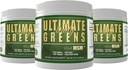 Günlük Sağlık, Ultimate Greens Toz Immune Support Vegan Dostu Sebze Yağız I GMO Gluten Soy Free 8oz 3 Pack
