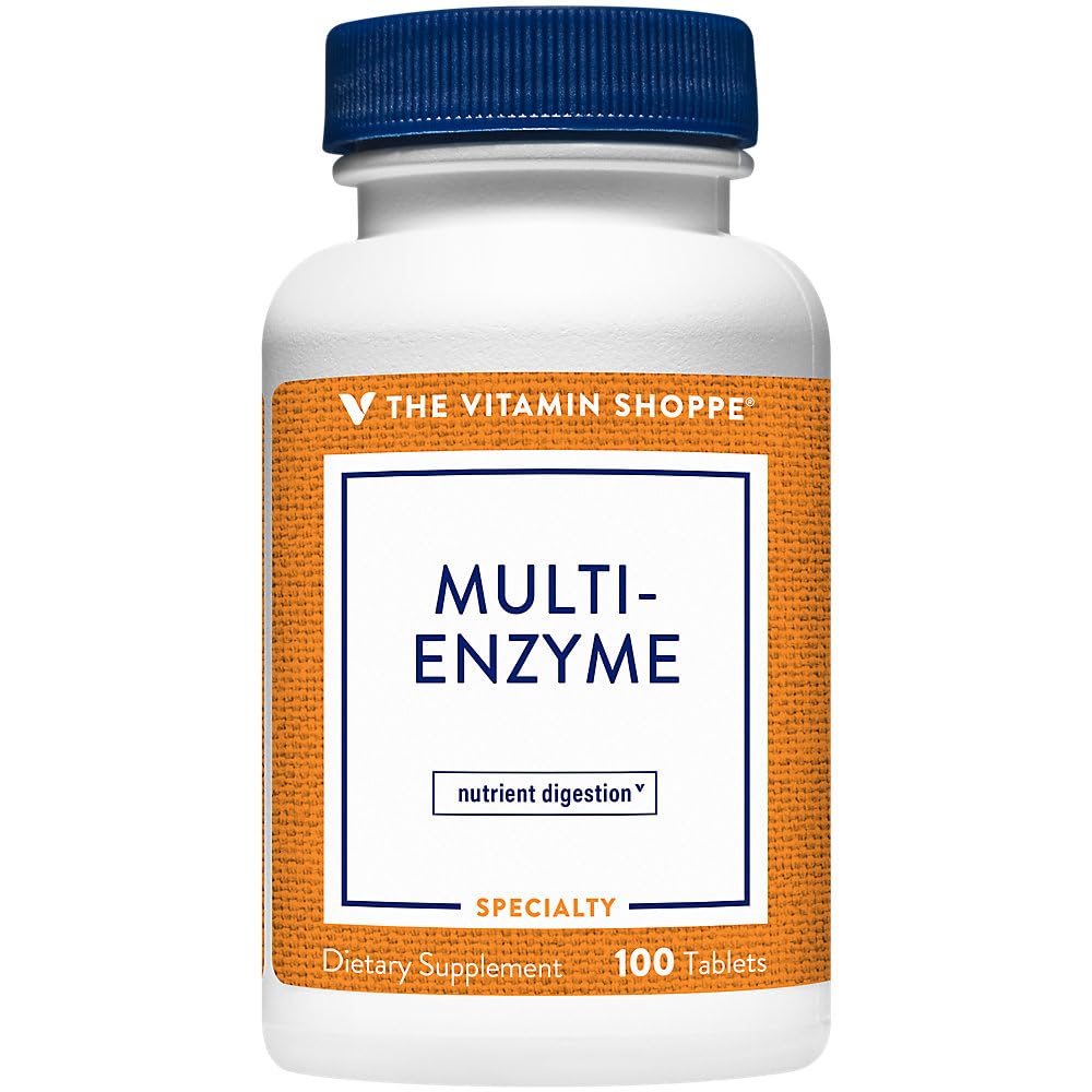 Η βιταμίνη Shoppe Multi Enzyme - Βοηθά στην υποστήριξη της πέψης & απορρόφησης πρωτεϊνών, υδατανθράκων & λίπους (100 δισκία)