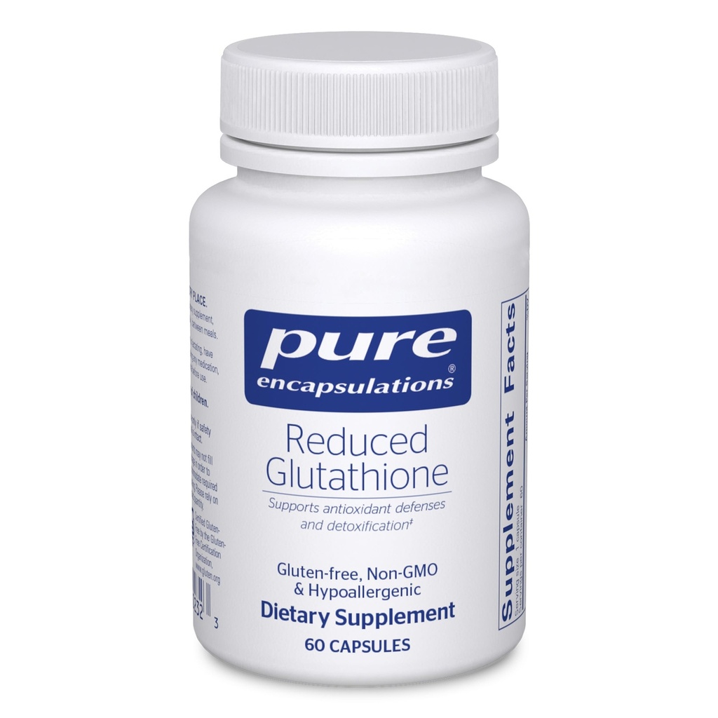 Pure Encapsulations Reduced Glutathione | Hipoallergenik Antioksidan Supplement to Support Liver and Cell Health* | 60 Capsules
