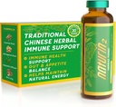 Herbal Immune Support & Adaptogen Drink - 6 Vials (40 ml) | 30 yıllık Herbal Wellness for Vitality, Energy & Digestive Health - Licorice Root, Astragalus, Hedyotis, Reishi Mushroom Extract